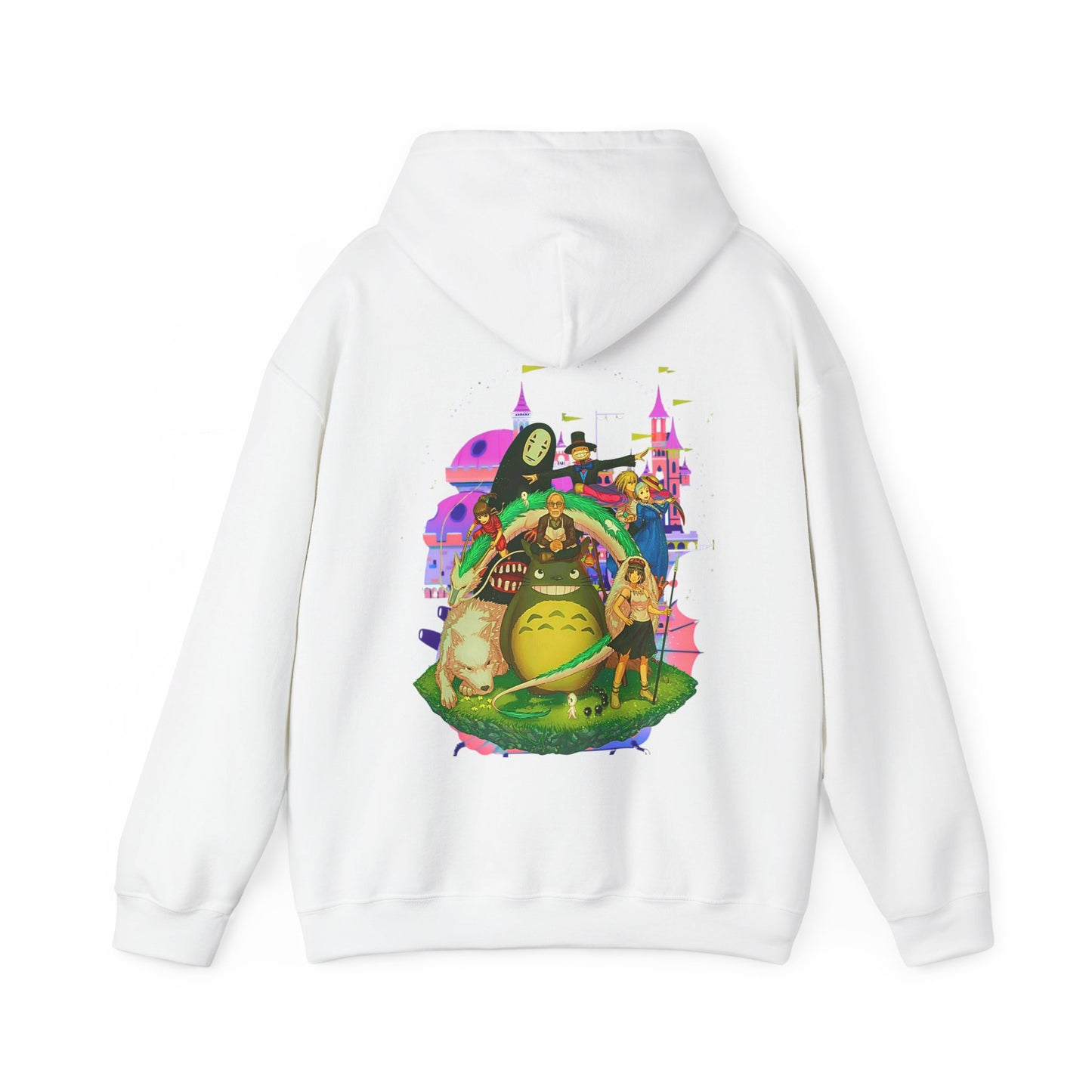 Hayao Miyazaki Characters Hoodie – 100% Cotton Studio Ghibli Back Print Pullover