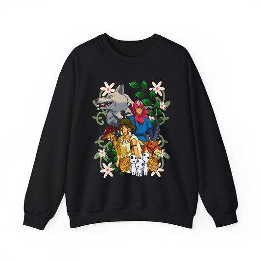 Princess Mononoke Art Cover Sweatshirt – 100% Cotton Studio Ghibli Anime Pullover