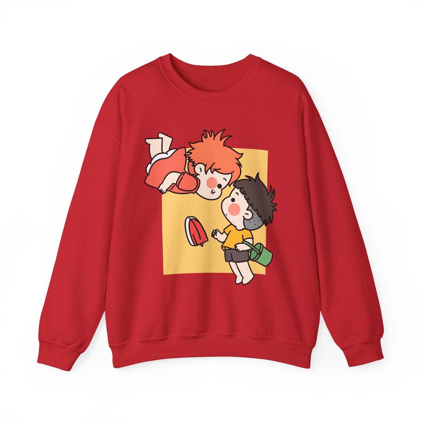 Ponyo & Sosuke Sweatshirt – 100% Cotton Gildan 18000 | Studio Ghibli Anime Pullover