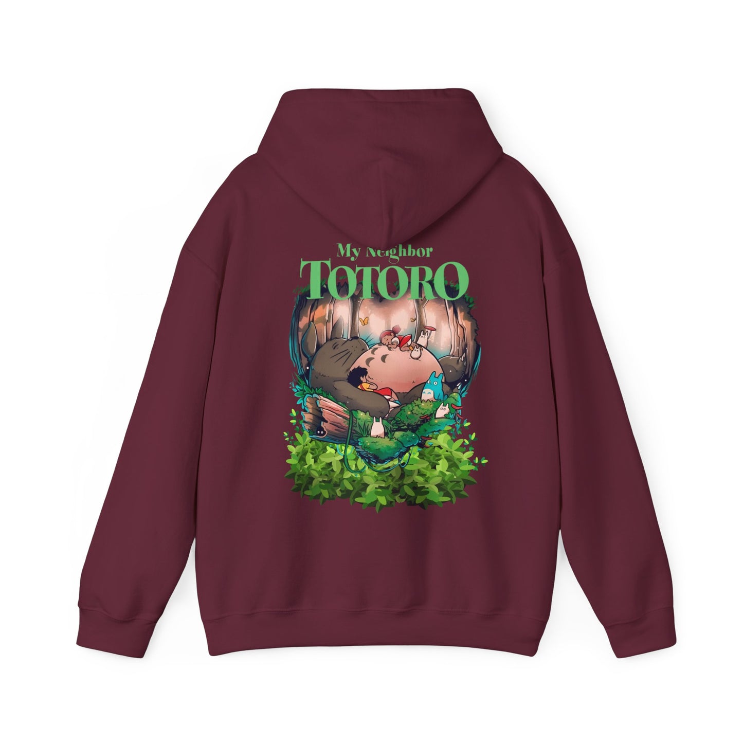 My Neighbor Totoro Dream Back Print Hoodie – 100% Cotton Anime Pullover for Studio Ghibli Fans