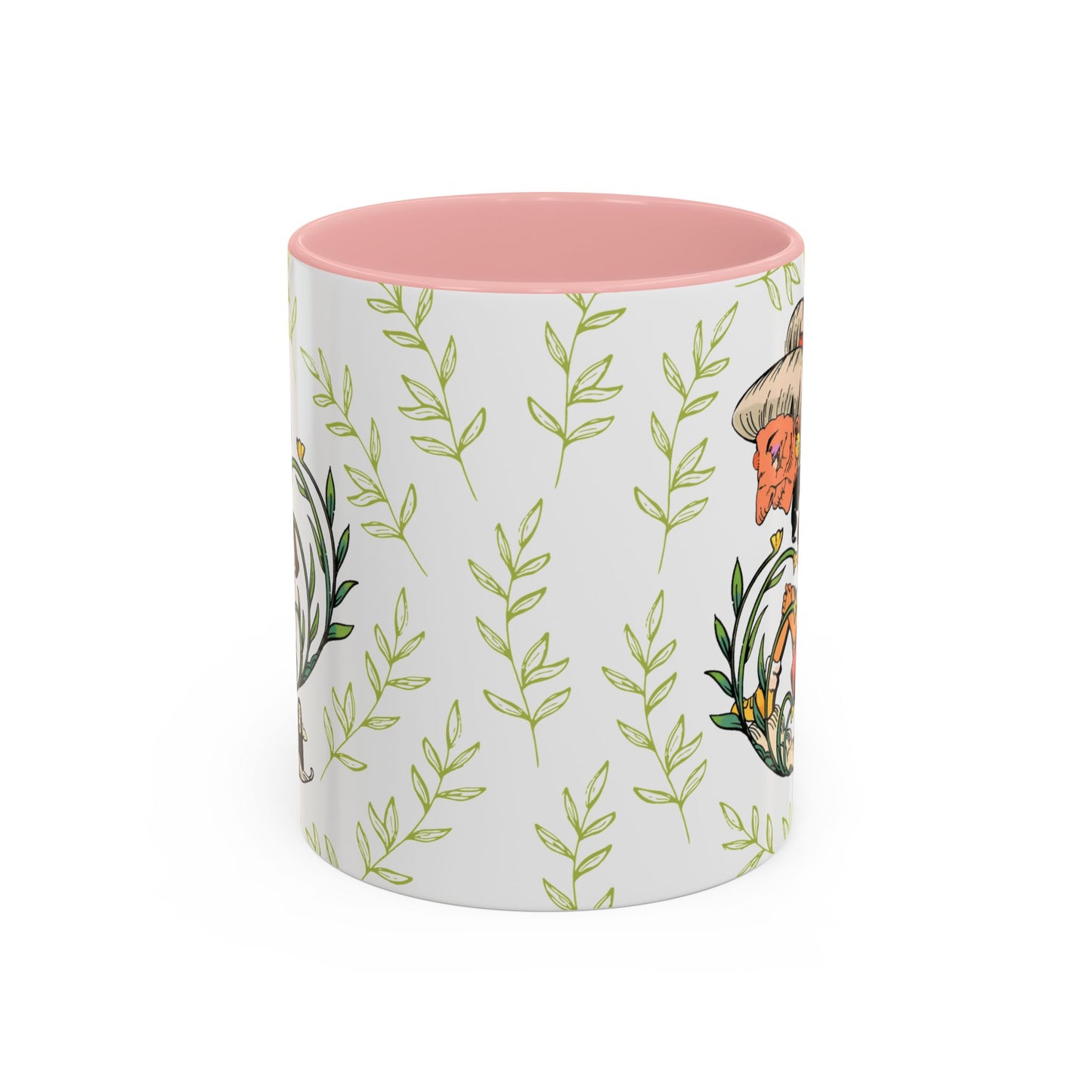 Spirited Away Chihiro Accent Mug – Studio Ghibli Coffee Cup with Colored Handle – 11oz & 15oz Ceramic Anime Gift