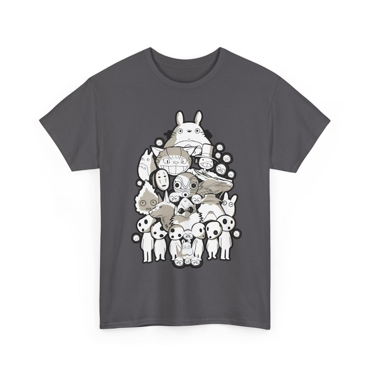Totoro White Characters T-Shirt | 100% Cotton Studio Ghibli Anime Tee