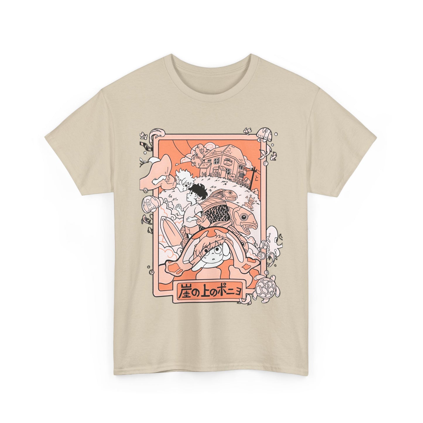 Ponyo Art T-Shirt – 100% Cotton Studio Ghibli Ocean Anime Tee