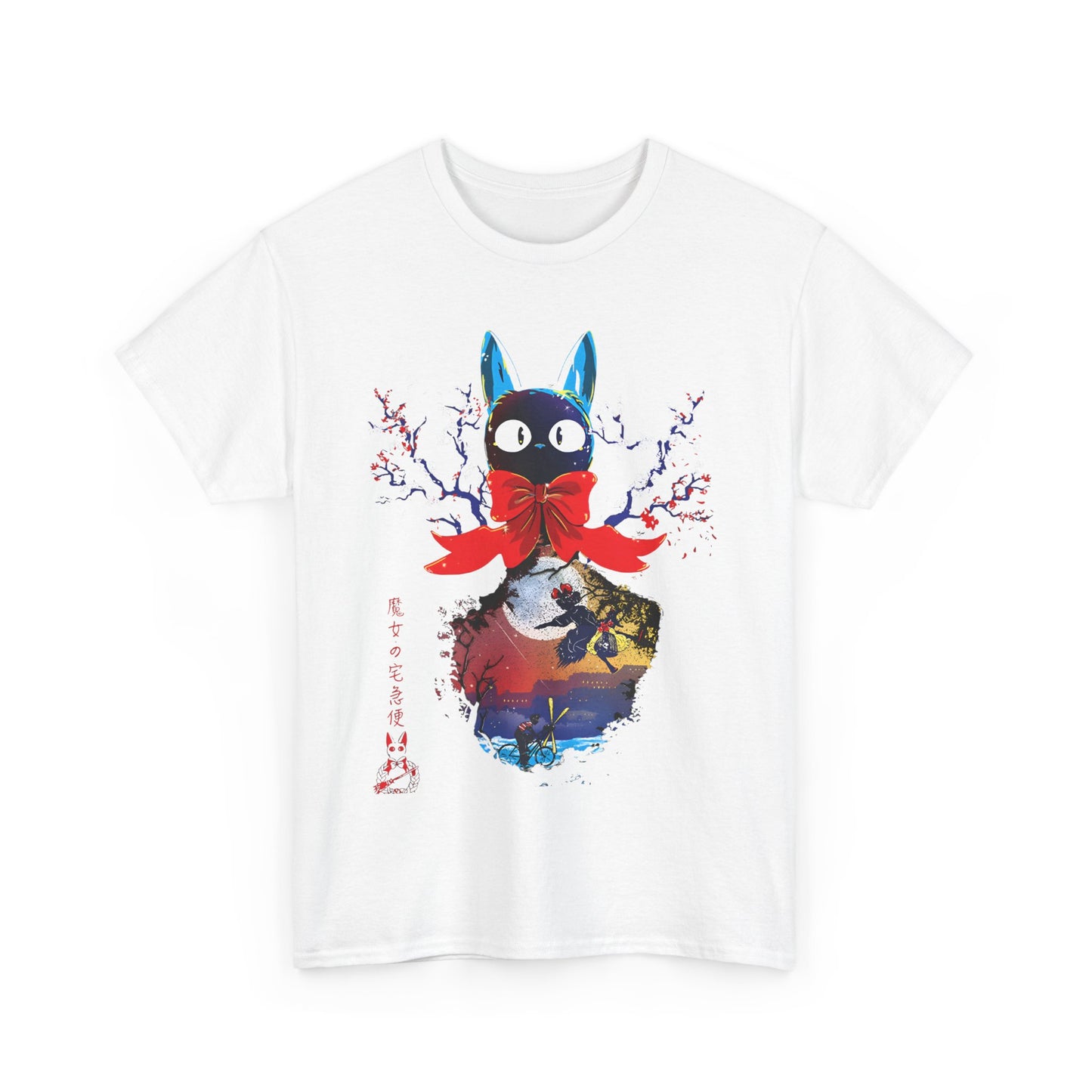 Kiki's Delivery Jiji Cat T-Shirt | 100% Cotton Studio Ghibli Tee