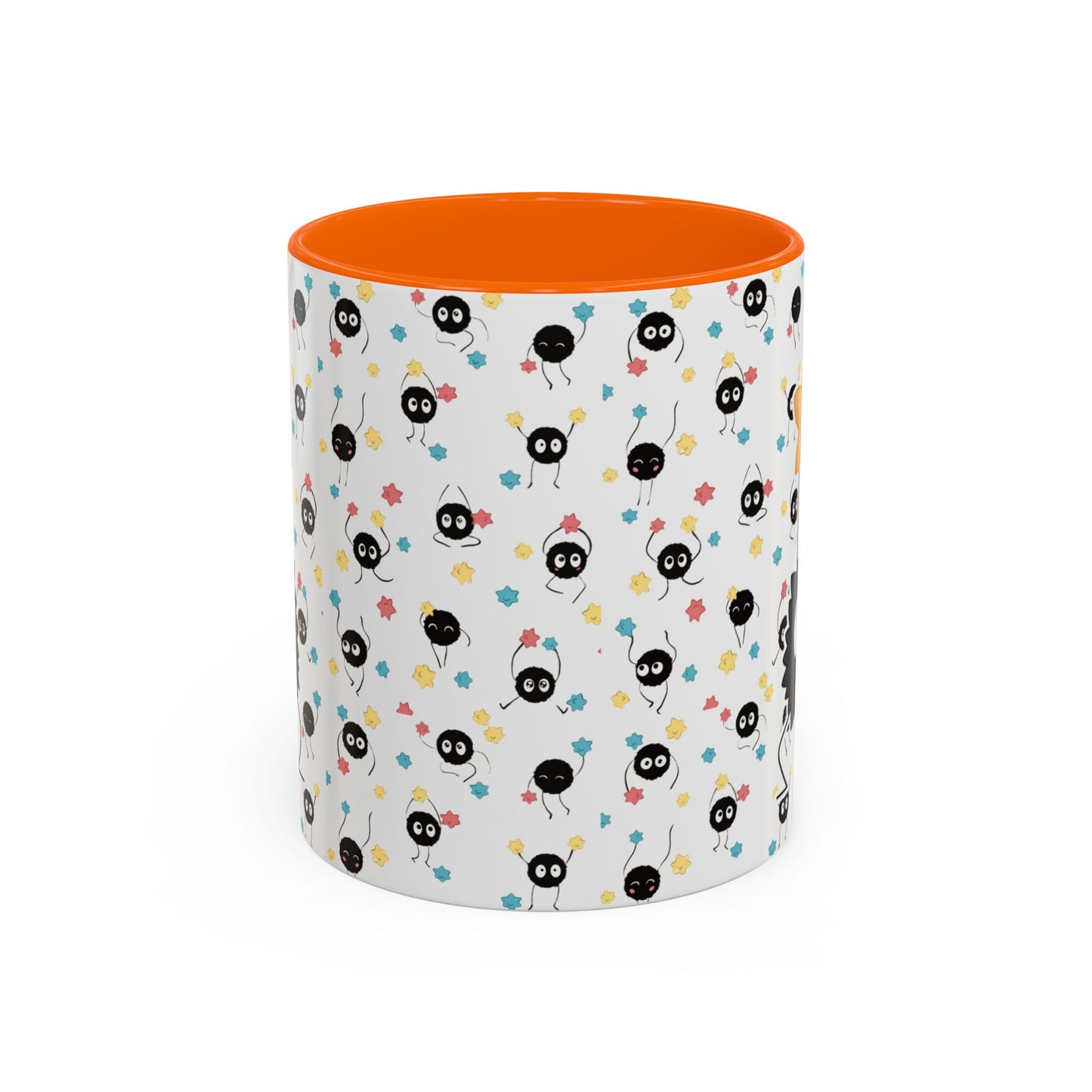 Soot Sprites Accent Mug – Studio Ghibli Color Handle Cup – 11oz & 15oz Ceramic Anime Gift