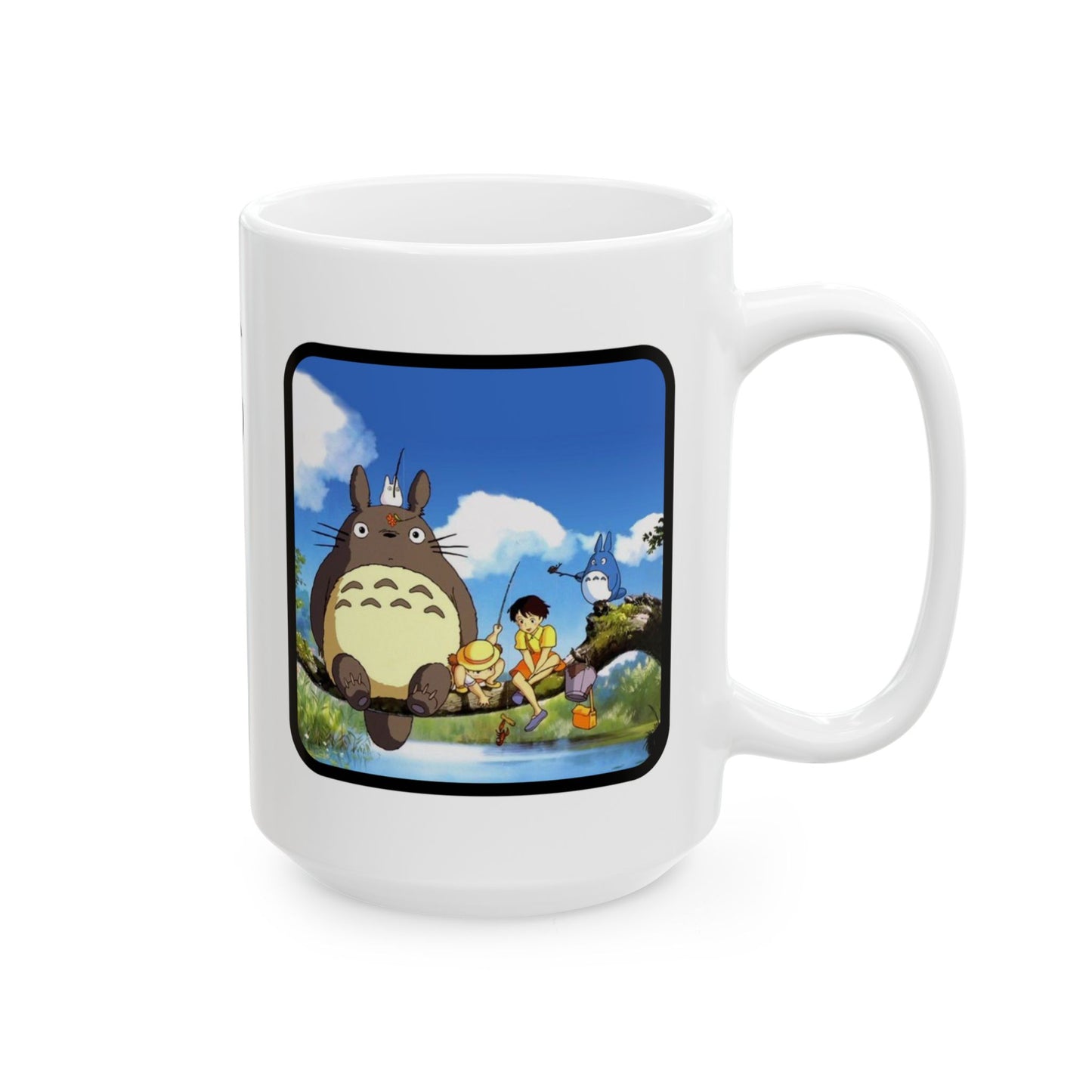My Neighbor Totoro Collage Mug – Studio Ghibli Coffee Cup 11oz & 15oz – Cute Anime Gift for Totoro Fans