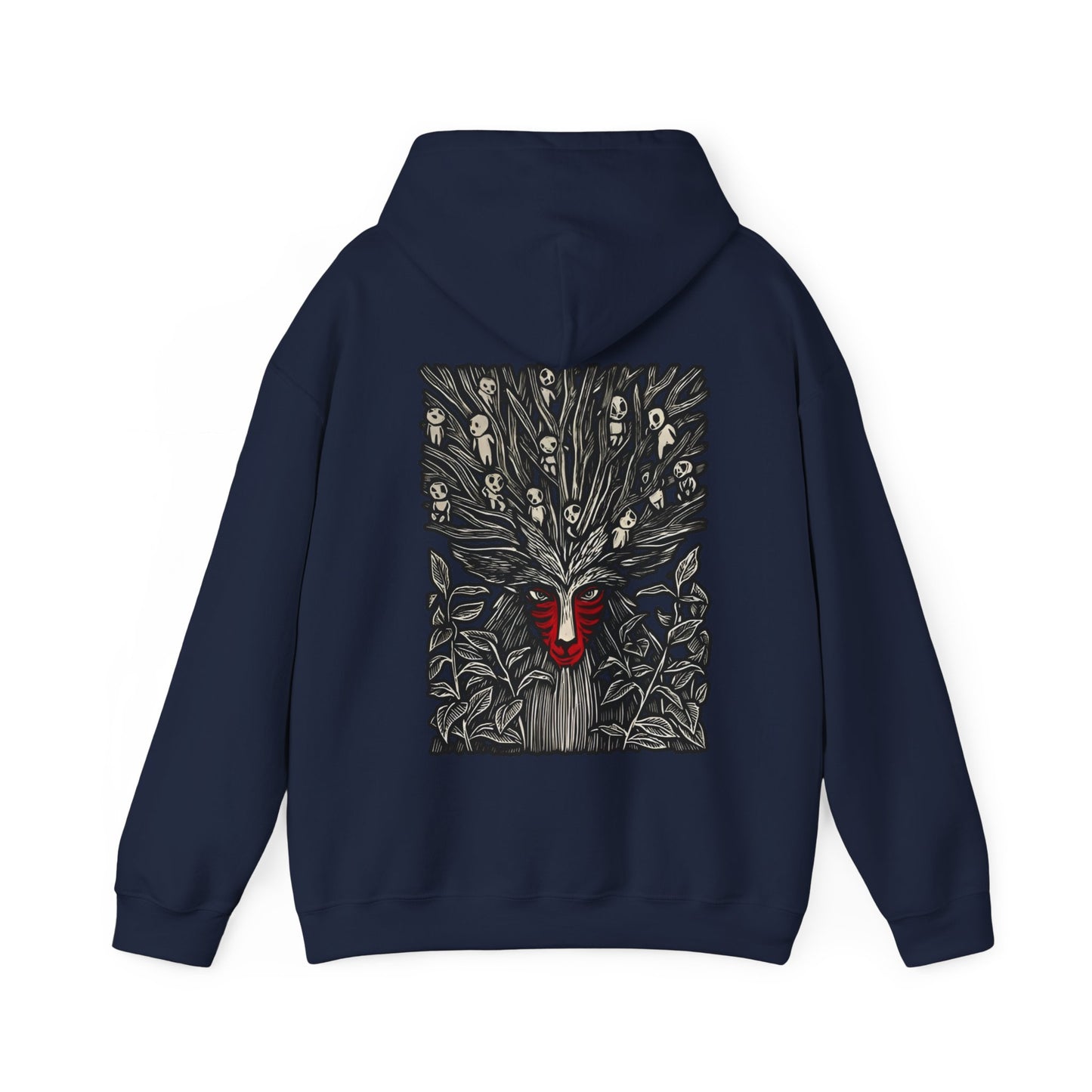 Forest Spirit Studio Ghibli Back Print Hoodie – 100% Cotton Anime Streetwear for Ghibli Fans