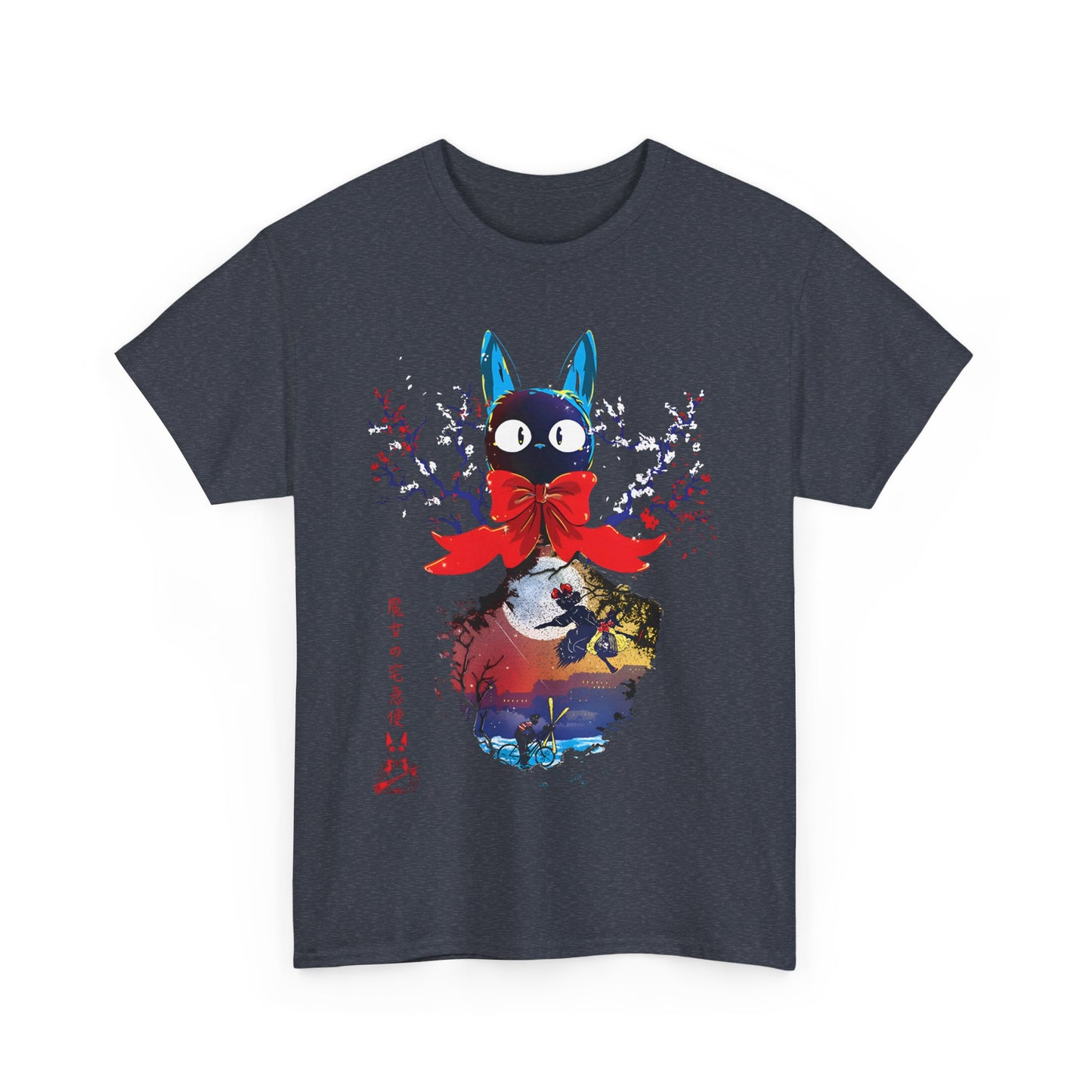 Kiki's Delivery Jiji Cat T-Shirt | 100% Cotton Studio Ghibli Tee