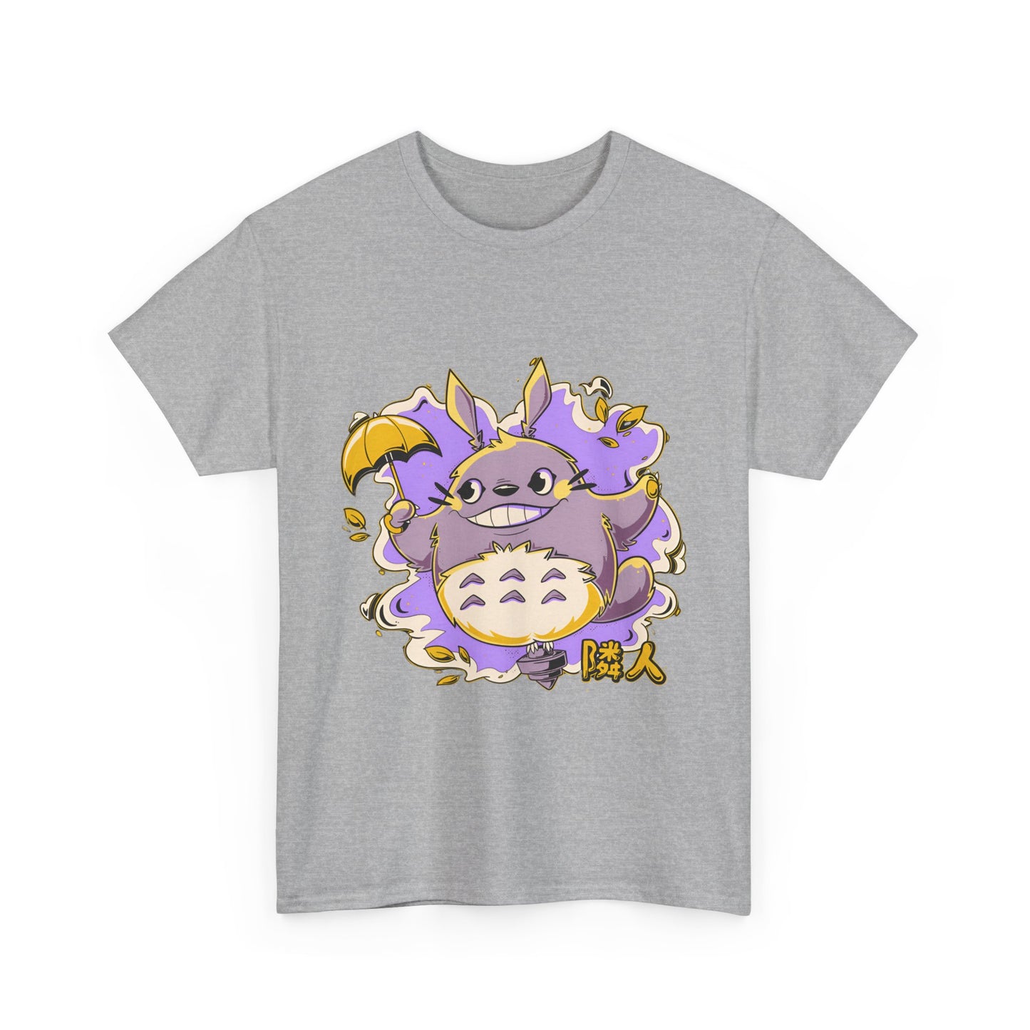 Totoro Purple Art T-Shirt 100% Cotton | Studio Ghibli Anime Tee