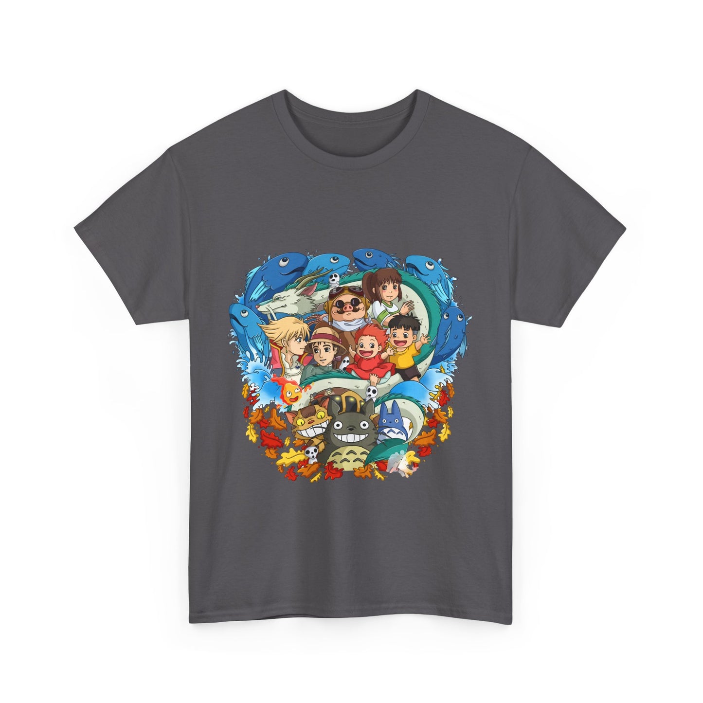 Studio Ghibli Characters T-Shirt – 100% Cotton Anime Tee for Ghibli Fans