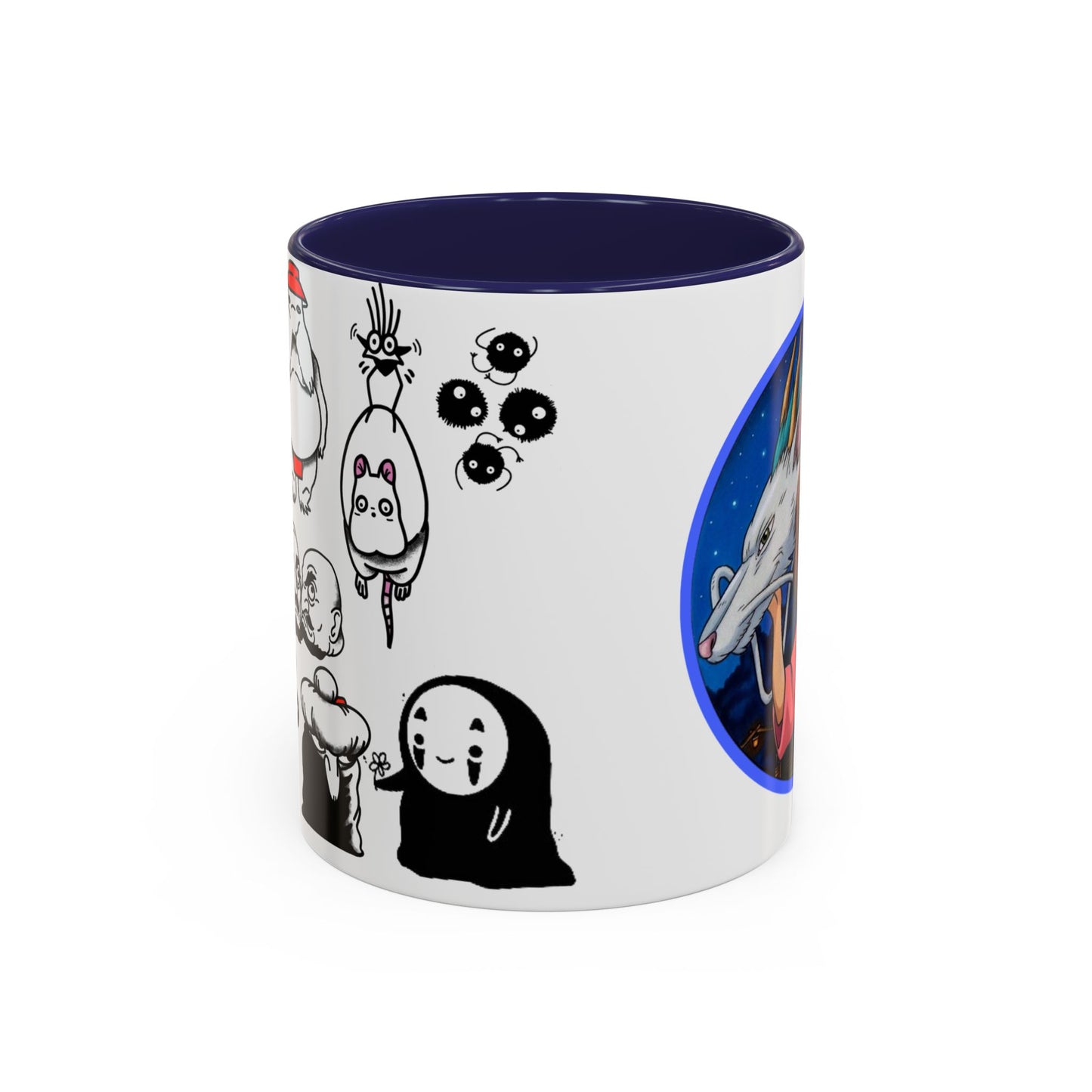 Spirited Away Moments Accent Mug – Color Handle Ghibli Cup 11oz & 15oz – Chihiro and Haku Anime Scene Gift