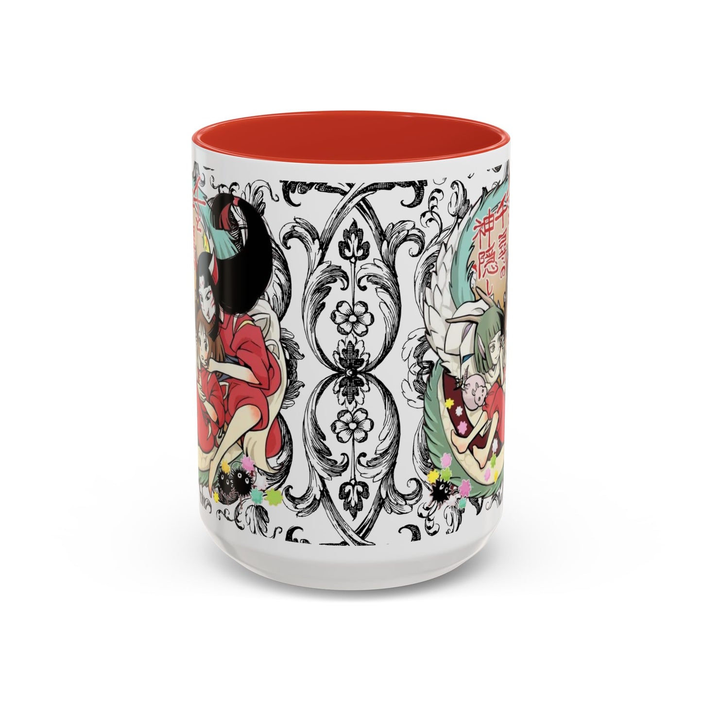 Spirited Away Cool Accent Mug – Studio Ghibli Color Handle Coffee Cup – 11oz & 15oz Ceramic Gift for Anime Fans