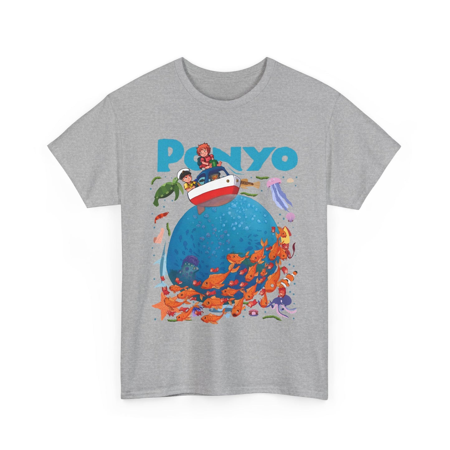 Ponyo and Sosuke Boat Adventure T-Shirt – 100% Cotton Studio Ghibli Inspired Tee