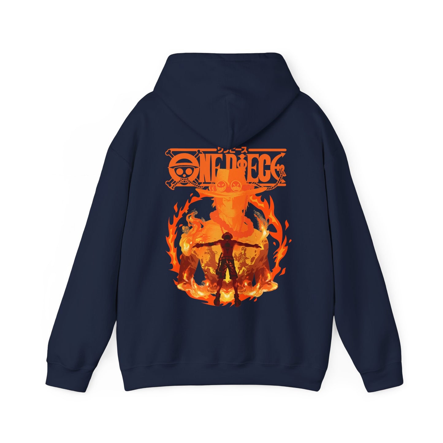 Portgas D. Ace Hoodie 100% Cotton with Back Print – One Piece Anime Hoodie