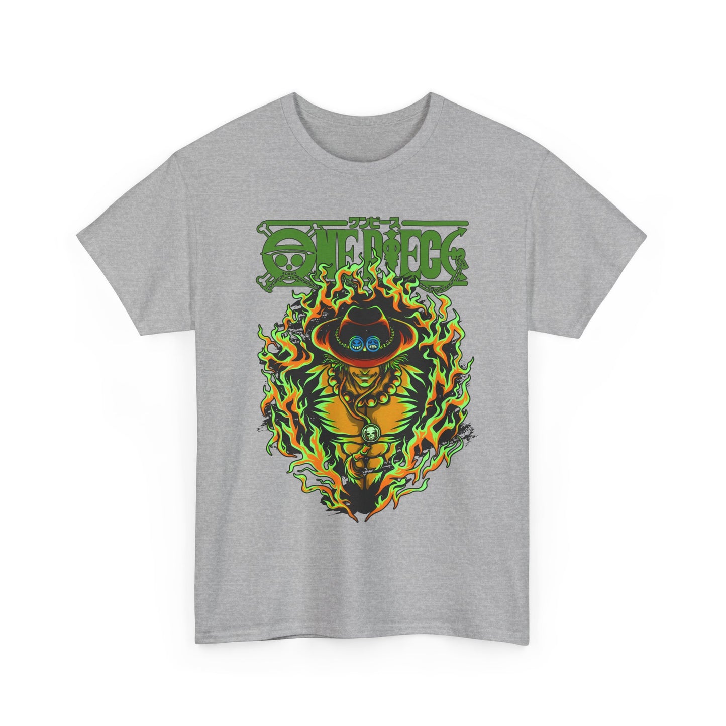Portgas D. Ace One Piece T-Shirt – 100% Cotton Anime Tee for Fire Fist Fans