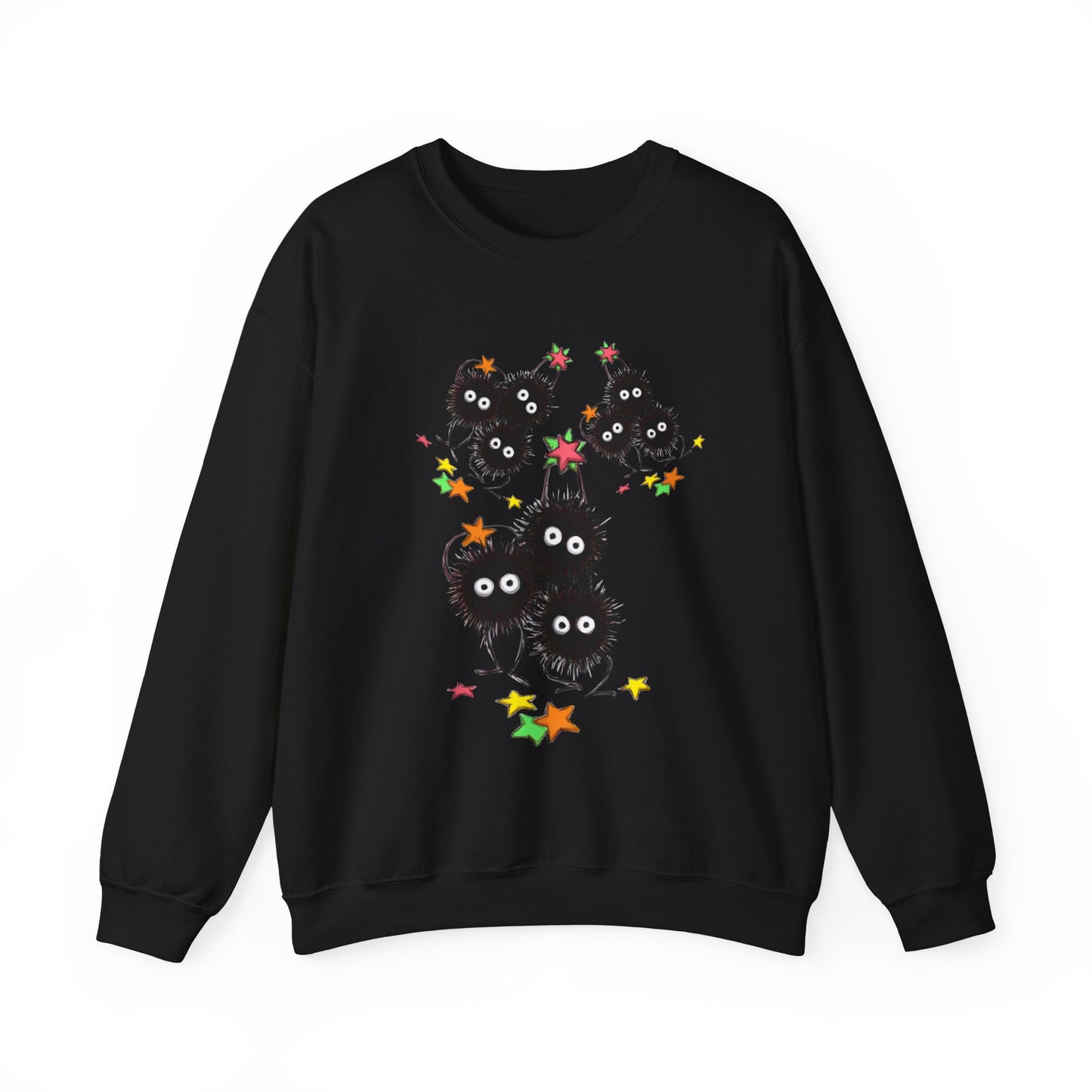Soot Sprites Fantasy Sweatshirt – 100% Cotton Cozy Anime Pullover for Studio Ghibli Fans