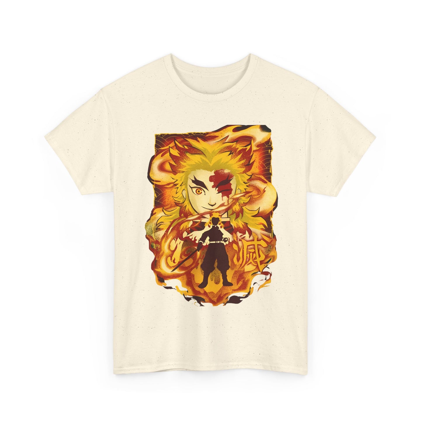 Kyojuro Rengoku Demon Slayer T-Shirt – 100% Cotton Anime Tee for Flame Hashira Fans