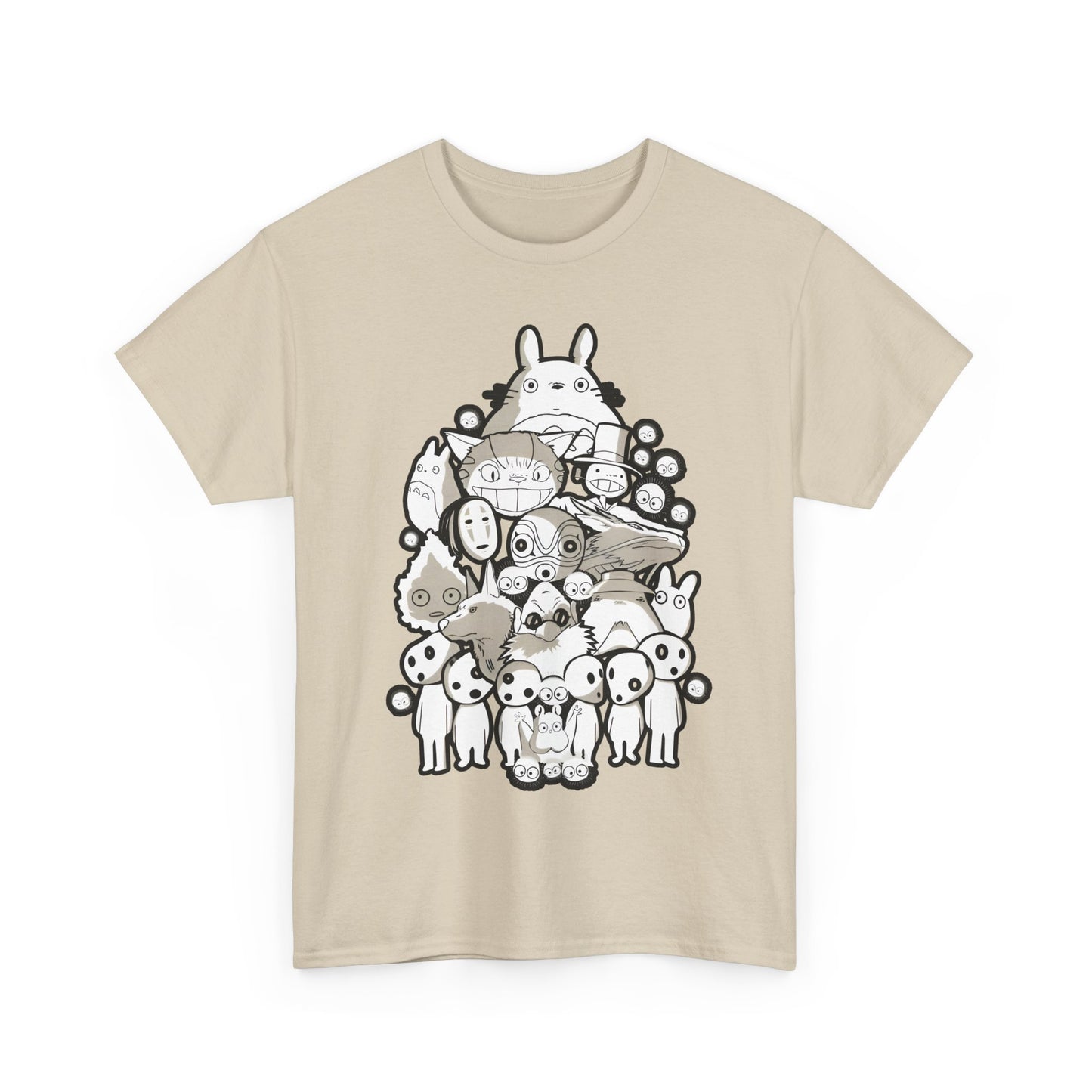 Totoro White Characters T-Shirt | 100% Cotton Studio Ghibli Anime Tee