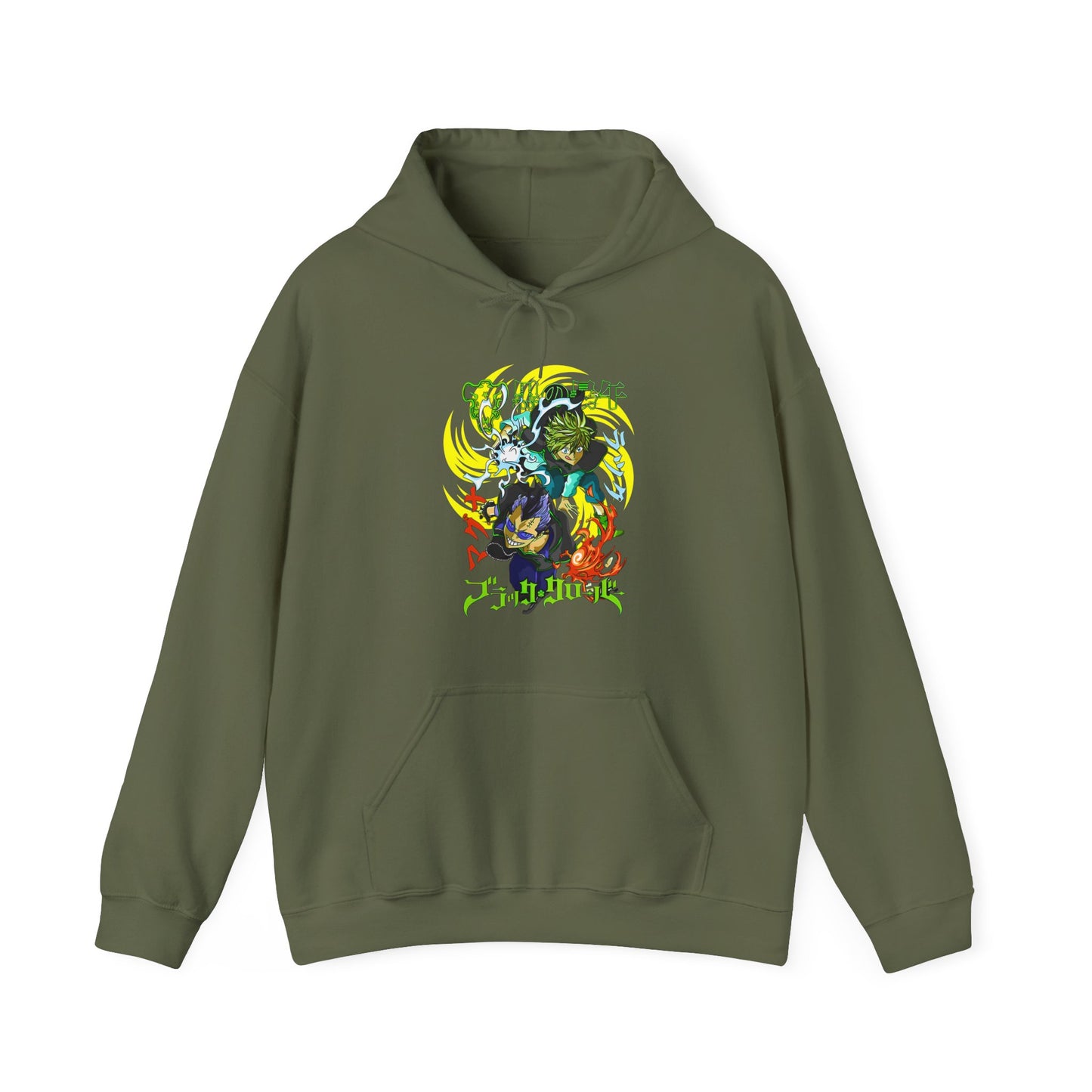 Magna and Luck Black Clover Hoodie – 100% Cotton Anime Pullover for Black Bulls Fans