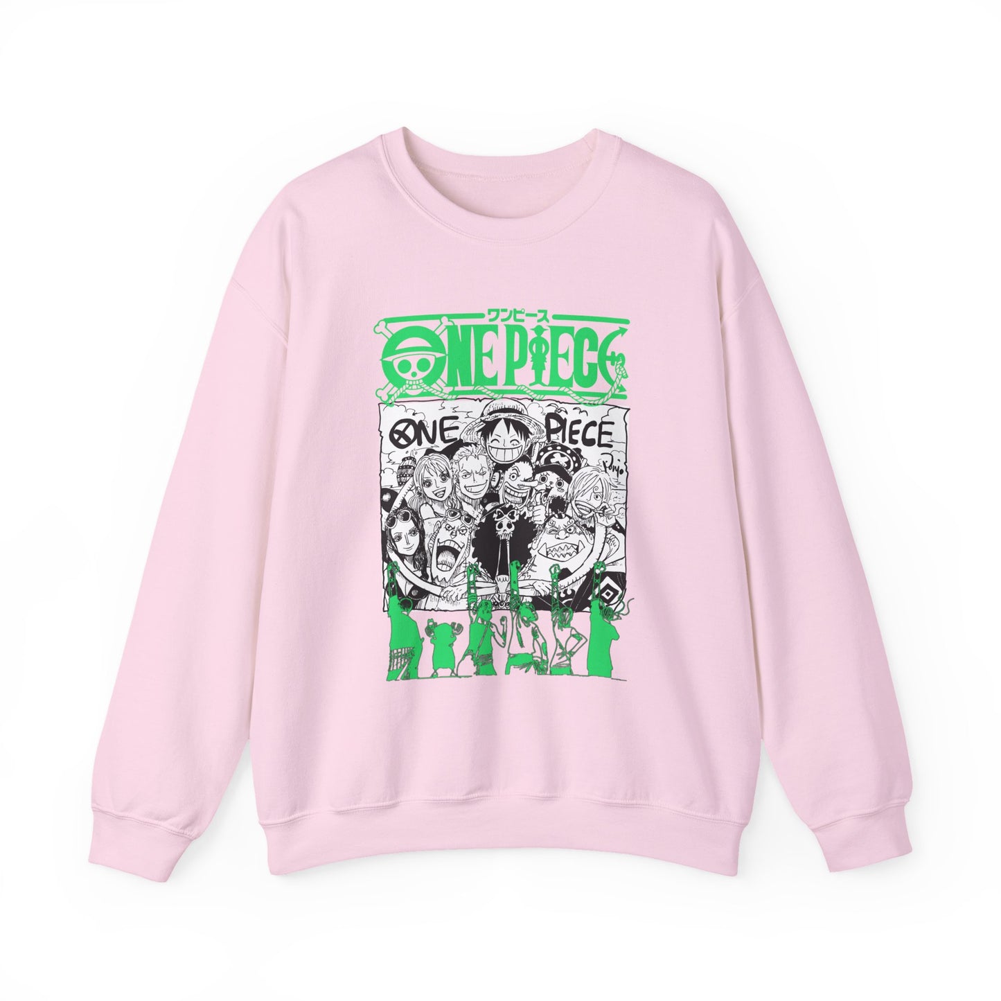 One Piece Characters Sweatshirt – 100% Cotton Anime Crew Pullover for True Fans