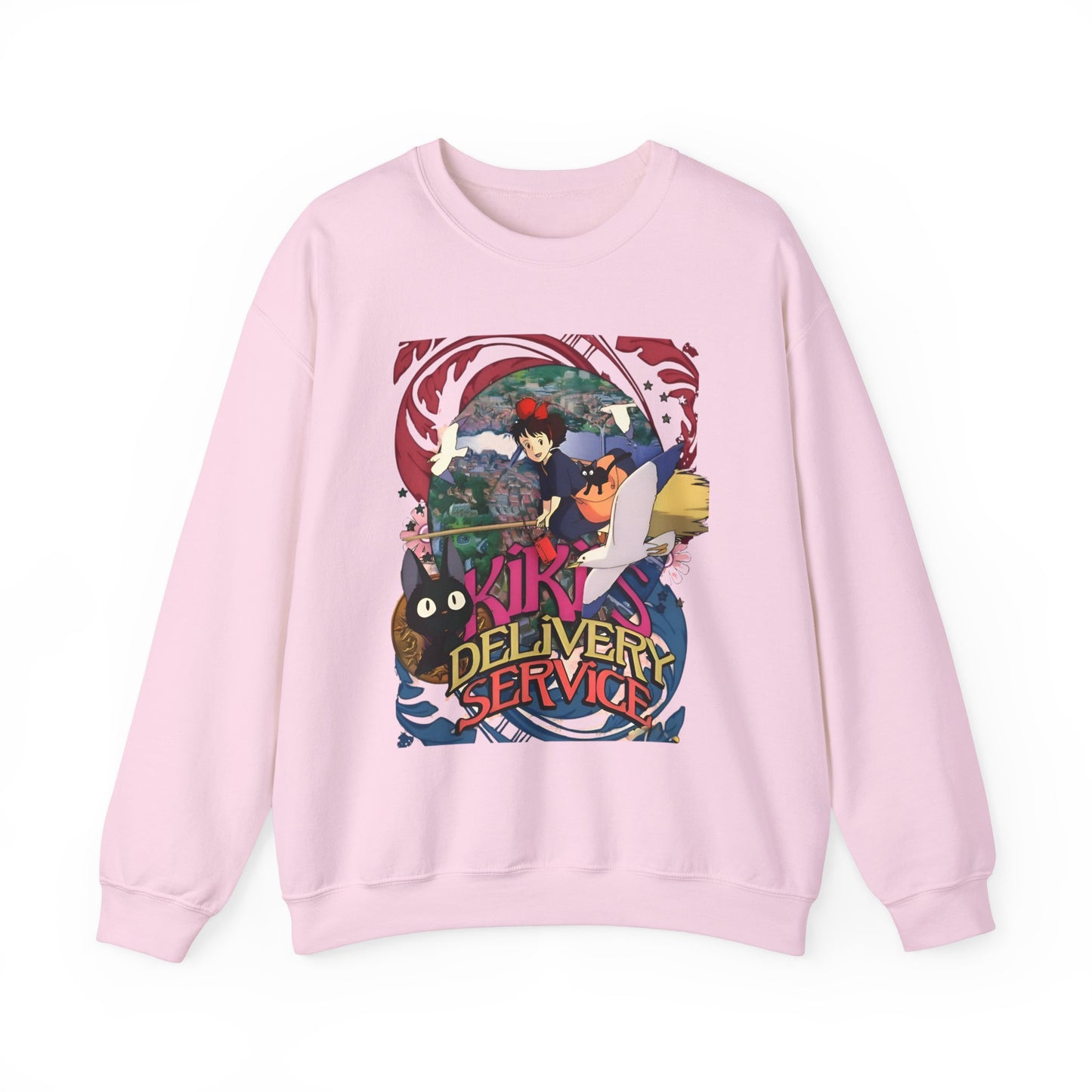 Kiki's Delivery Service Art Sweatshirt – 100% Cotton Cozy Studio Ghibli Anime Pullover