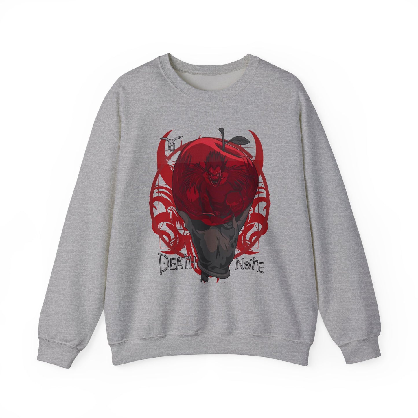 Death Note Apple Sweatshirt – 100% Cotton Anime Pullover Featuring Ryuk’s Red Apple
