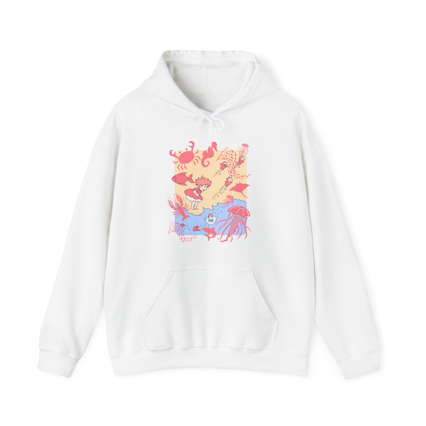 Ponyo Sea World Hoodie – 100% Cotton Studio Ghibli Ocean Anime Hoodie