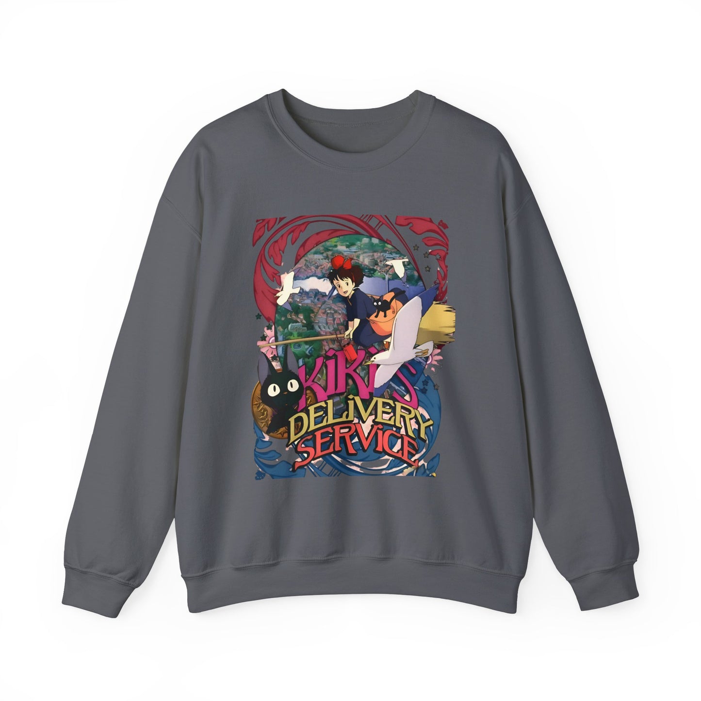 Kiki's Delivery Service Art Sweatshirt – 100% Cotton Cozy Studio Ghibli Anime Pullover