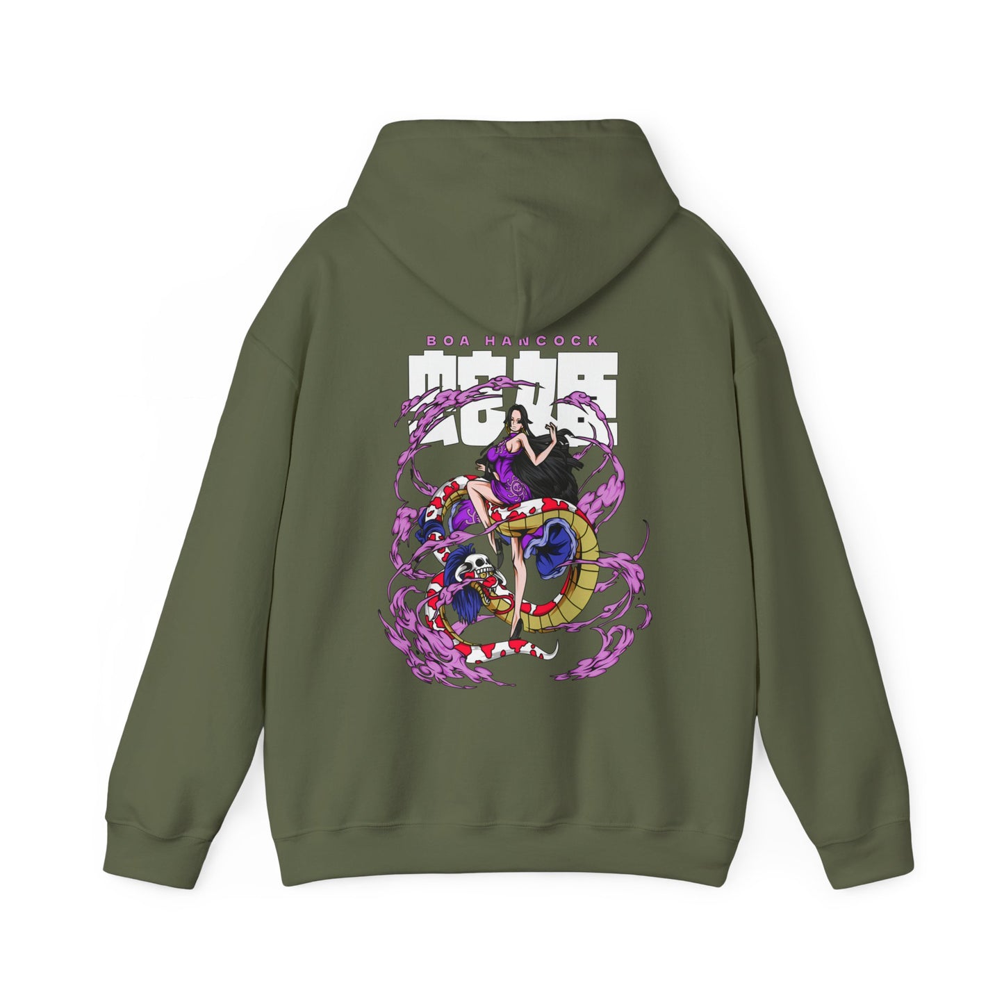 Boa Hancock Back Print Hoodie – 100% Cotton One Piece Anime Sweatshirt