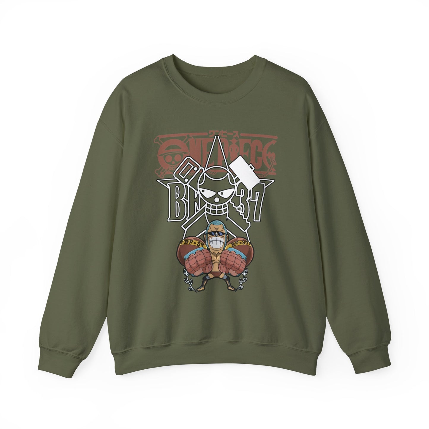 Franky One Piece Sweatshirt – 100% Cotton Anime Crewneck for True Fans