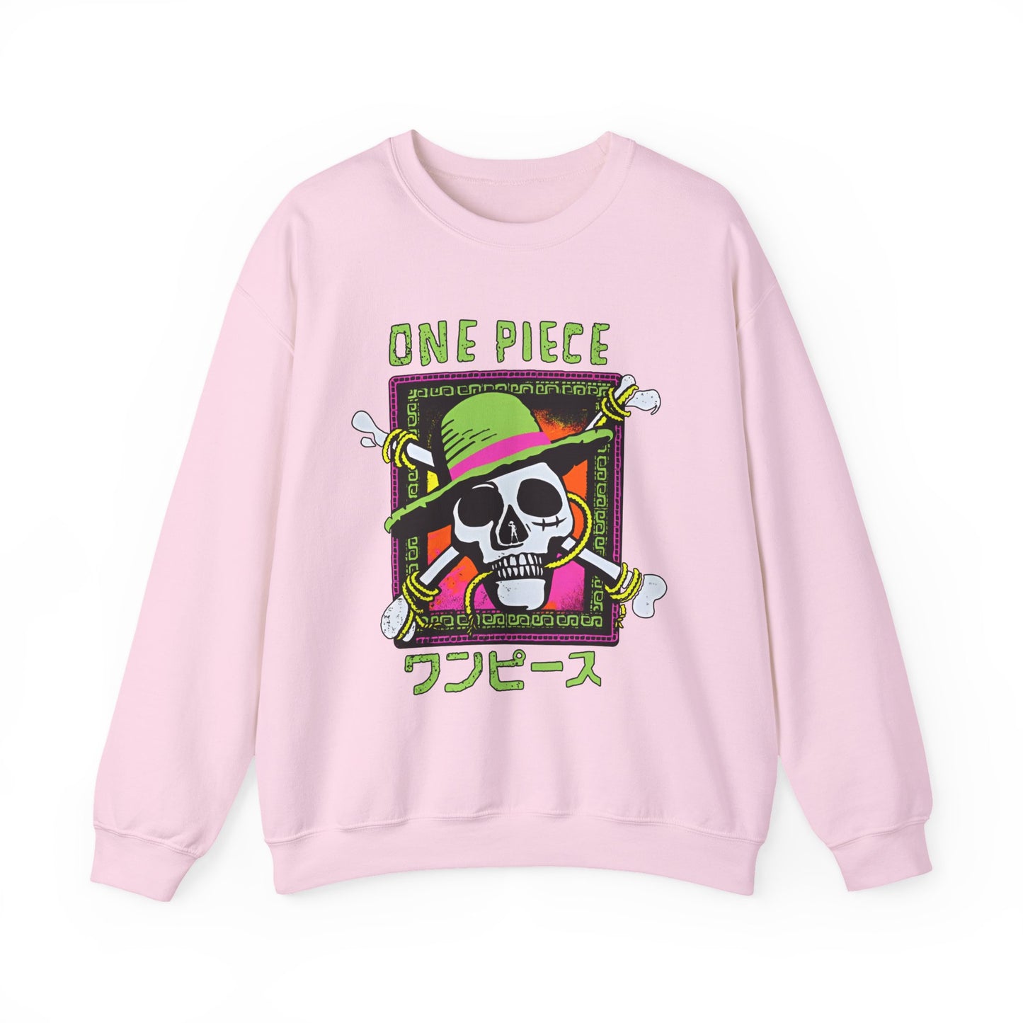 Straw Hat Pirates One Piece Sweatshirt – 100% Cotton Anime Crewneck for Fans