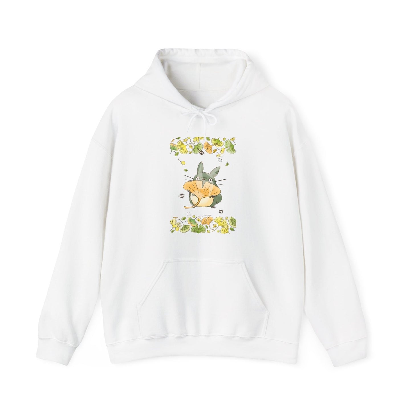 Totoro Flowers Dream Hoodie – 100% Cotton Gildan 18500 | Studio Ghibli Aesthetic Anime Hoodie