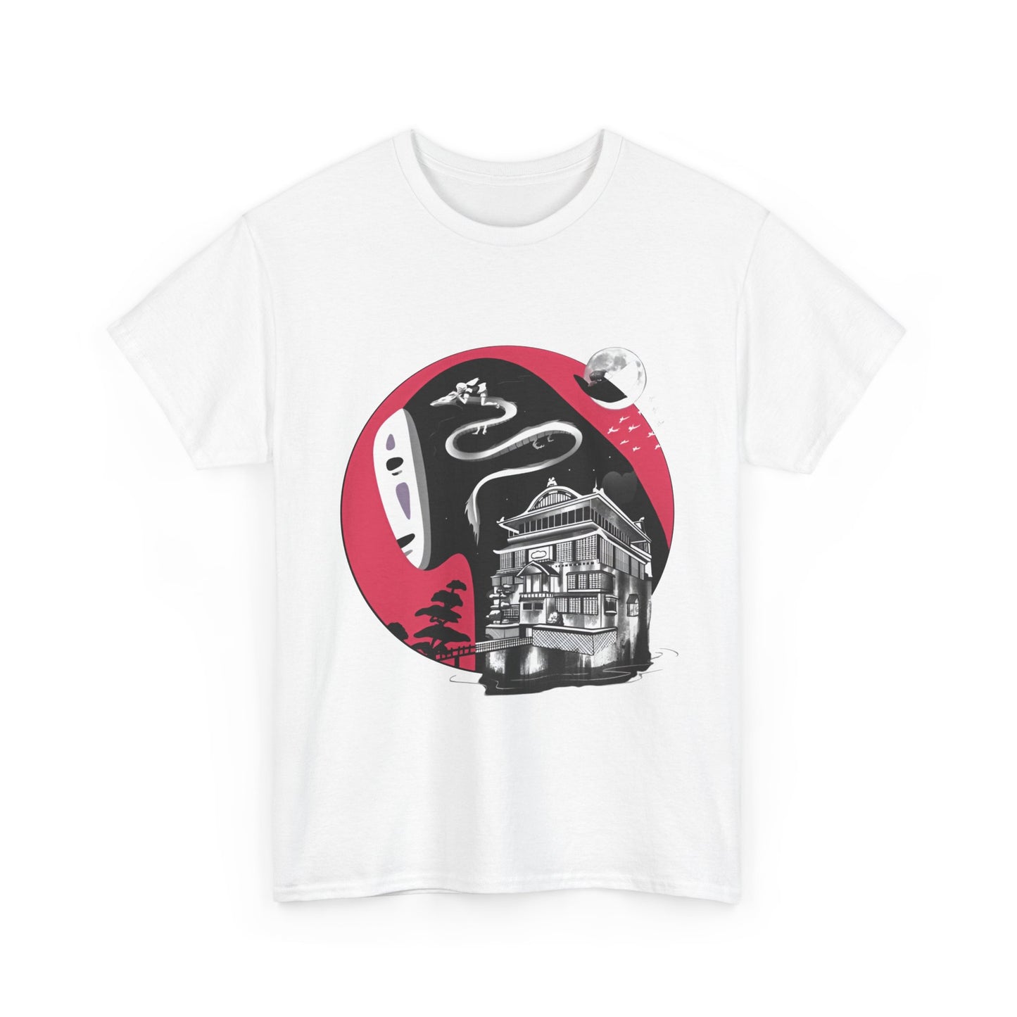 No Face Ghibli Art T-Shirt | Spirited Away Anime Cotton Tee
