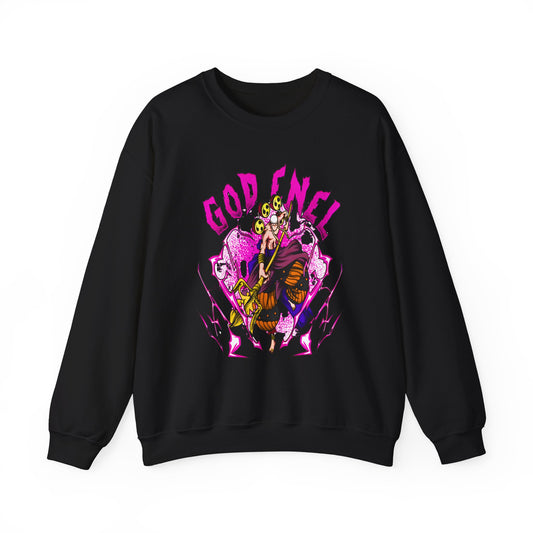 God Enel One Piece Sweatshirt – 100% Cotton Anime Pullover Featuring Thunder God of Skypiea