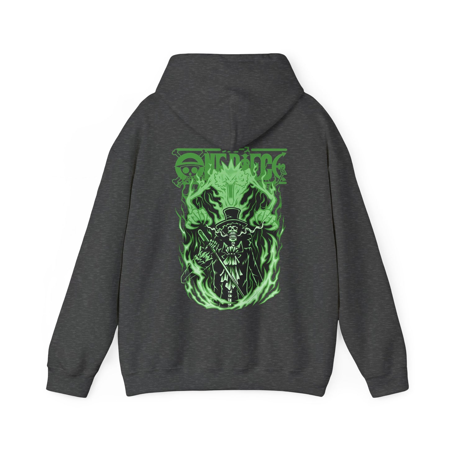 Brook One Piece Hoodie with Back Print – 100% Cotton Anime Pullover for Soul King Fans