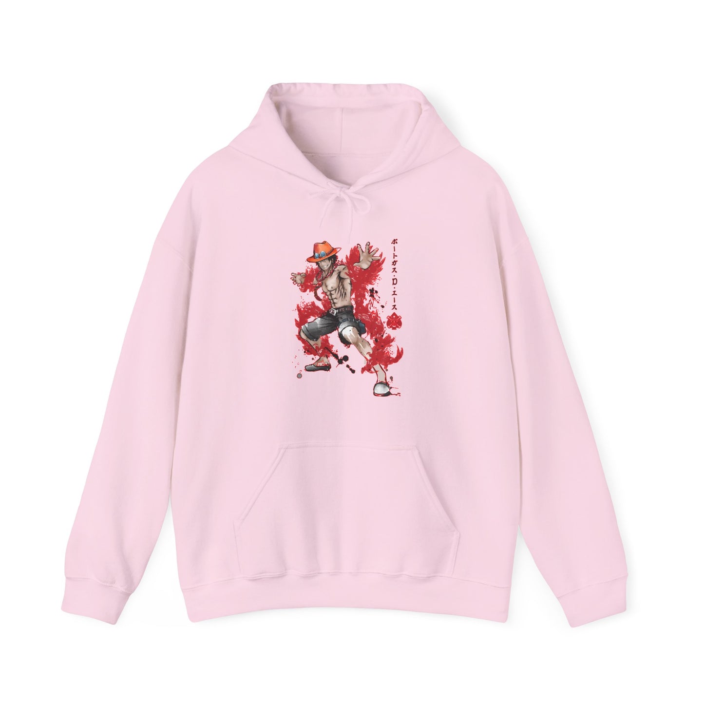 Portgas D. Ace Hoodie – 100% Cotton One Piece Anime Pullover for Fire Fist Fans