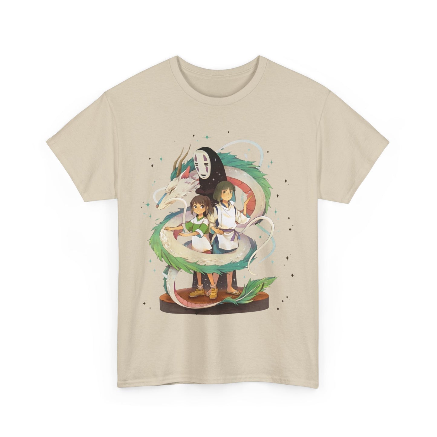 No Face Chihiro and Haku T-Shirt – 100% Cotton Spirited Away Anime Tee