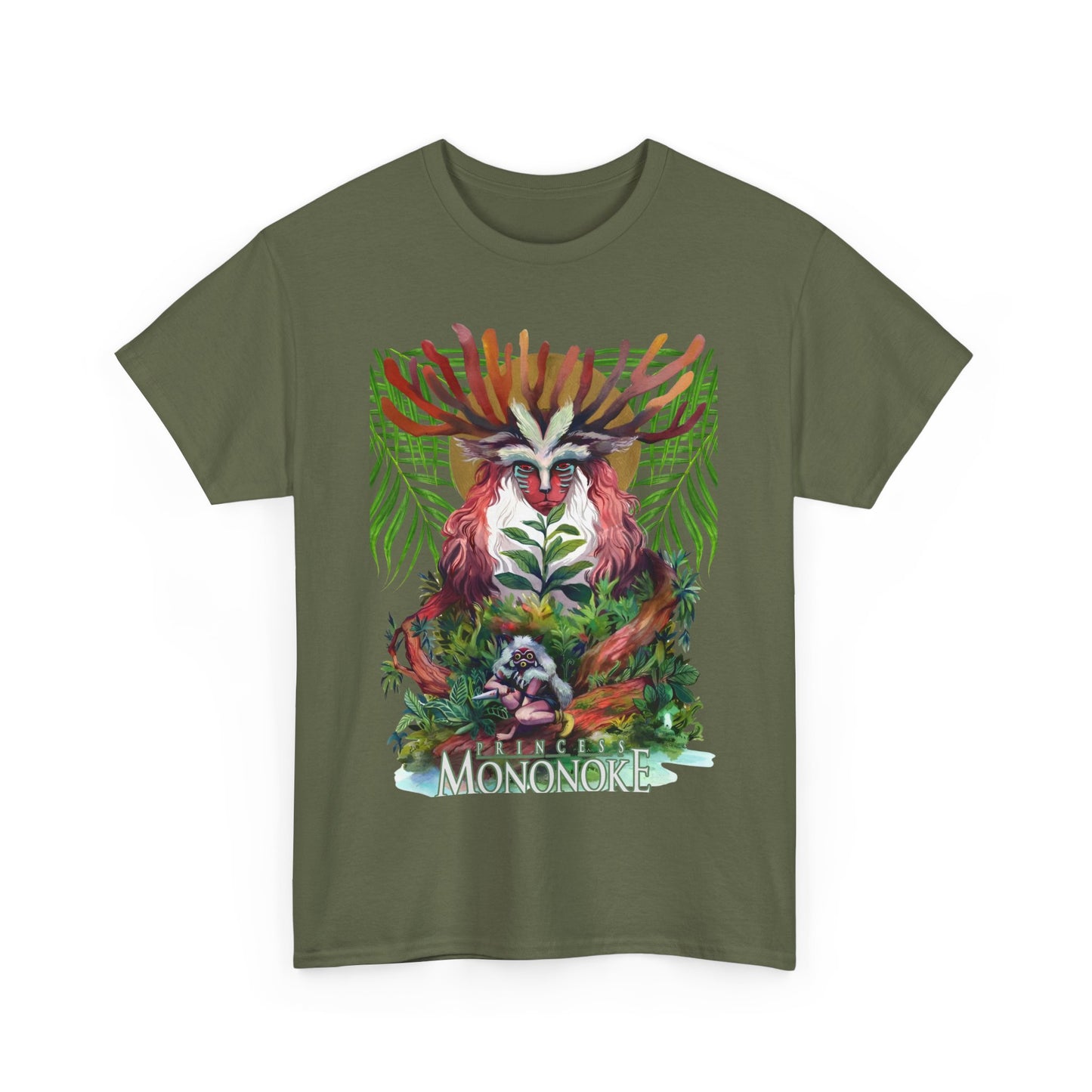 Forest Spirit T-Shirt 100% Cotton Princess Mononoke Studio Ghibli Tee