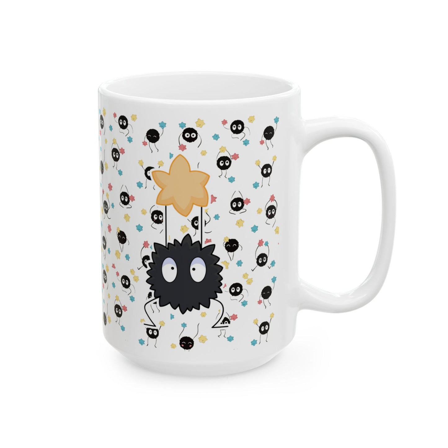 Soot Sprites Mug – Cute Studio Ghibli Coffee Cup – 11oz & 15oz Ceramic Anime Gift