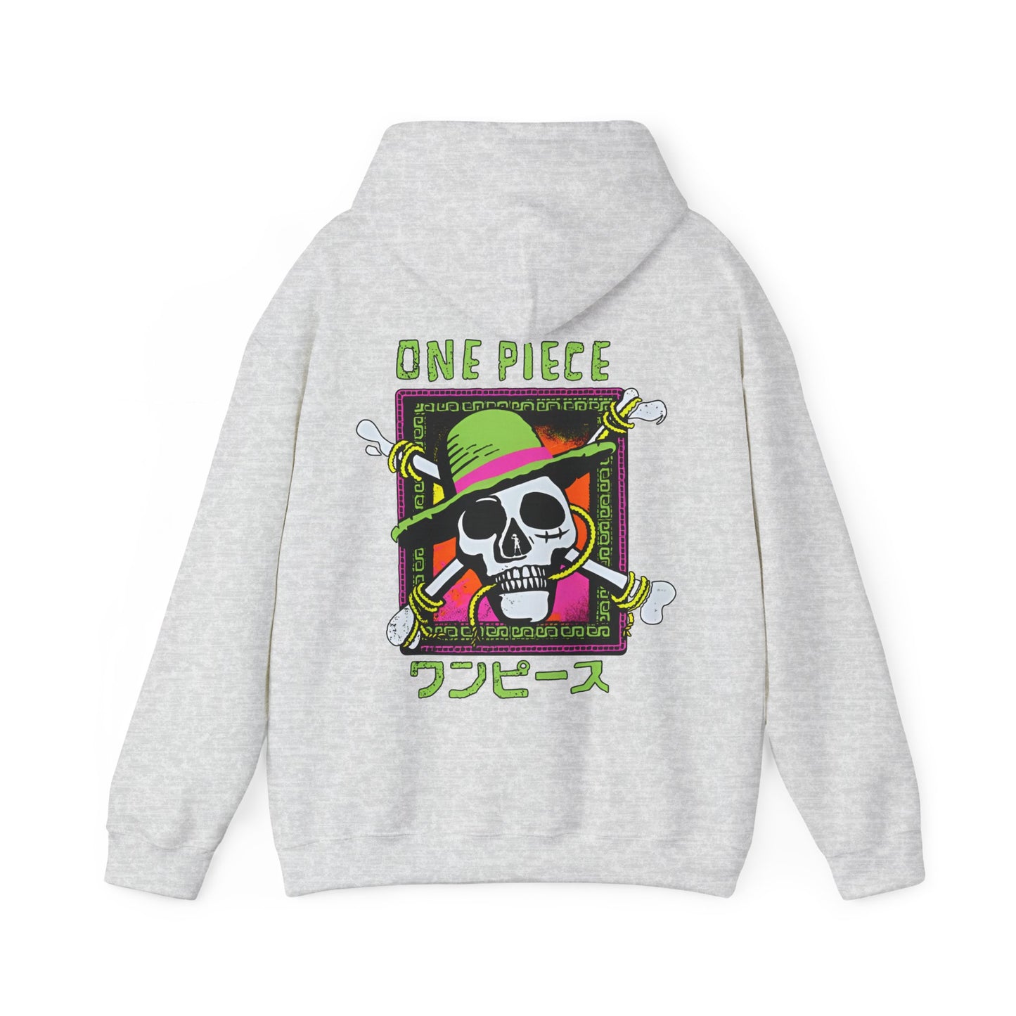 Straw Hat Pirates One Piece Hoodie – 100% Cotton Back Print Pullover for Anime Fans