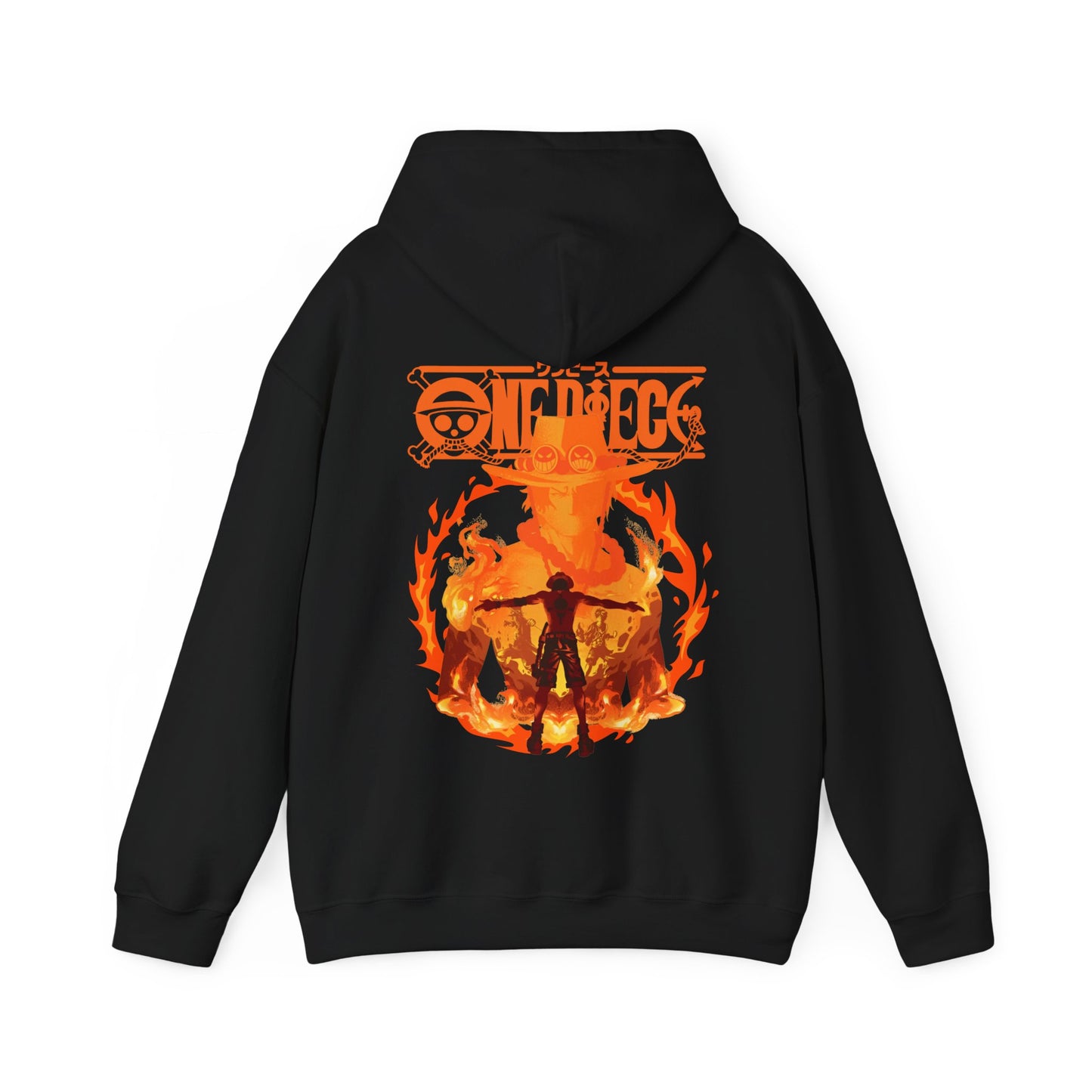 Portgas D. Ace Hoodie 100% Cotton with Back Print – One Piece Anime Hoodie