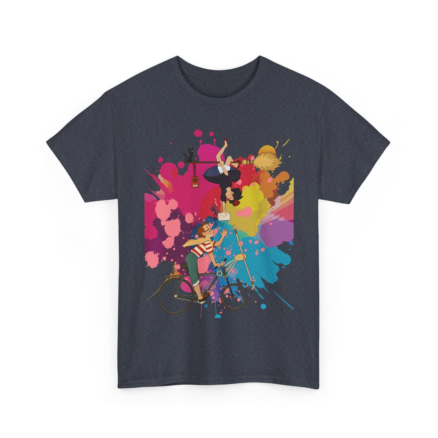 Kiki's Delivery Service Art T-Shirt 100% Cotton Studio Ghibli Tee