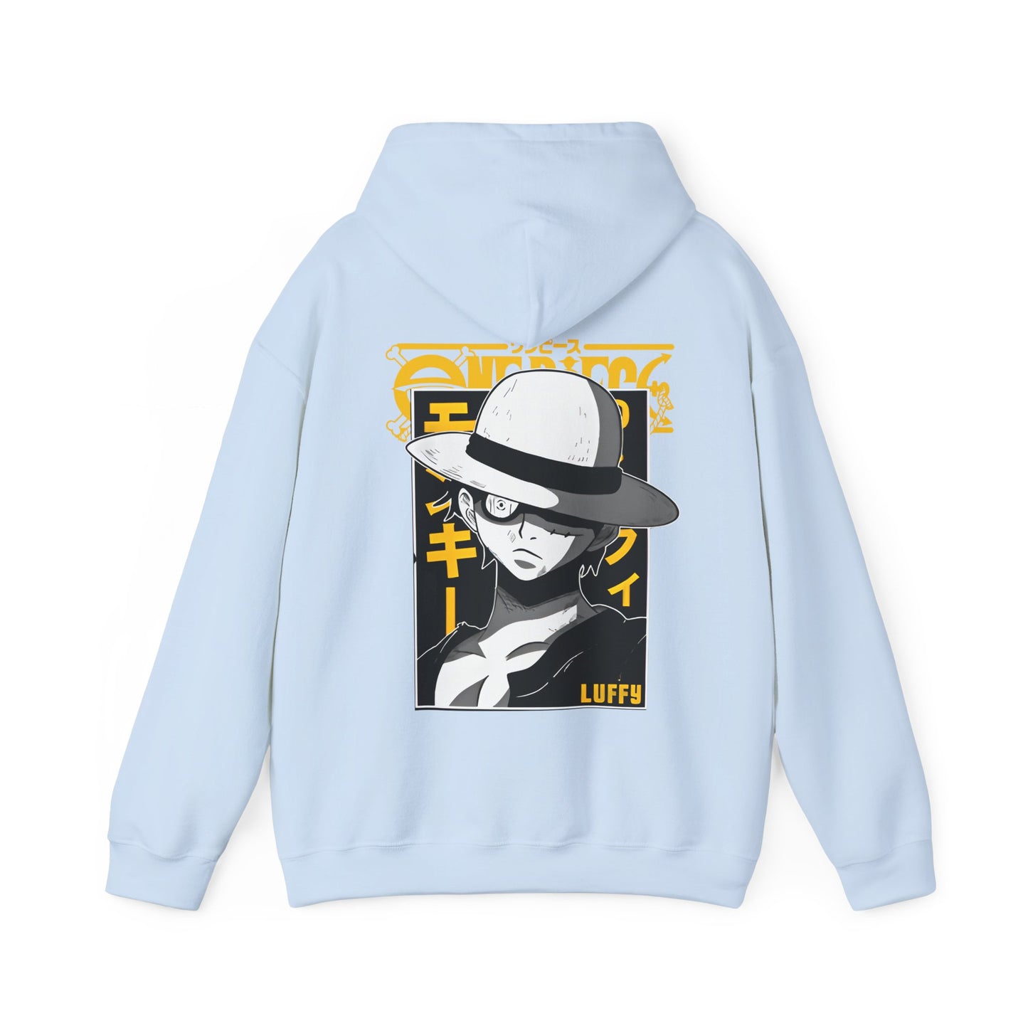 Luffy One Piece Back Print Hoodie – 100% Cotton Anime Sweatshirt for True Fans