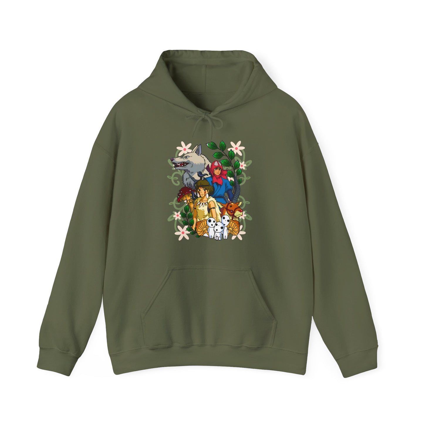 Princess Mononoke Art Cover Hoodie – 100% Cotton Studio Ghibli Anime Hoodie