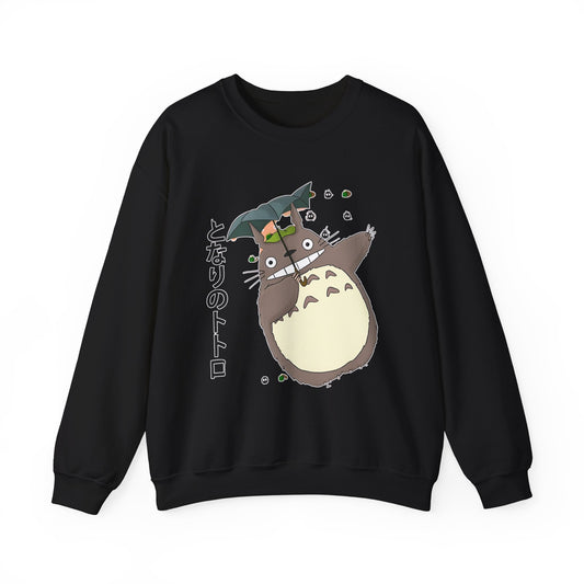 Totoro Funny Face Sweatshirt – 100% Cotton Cute Studio Ghibli Sweater for Anime Fans