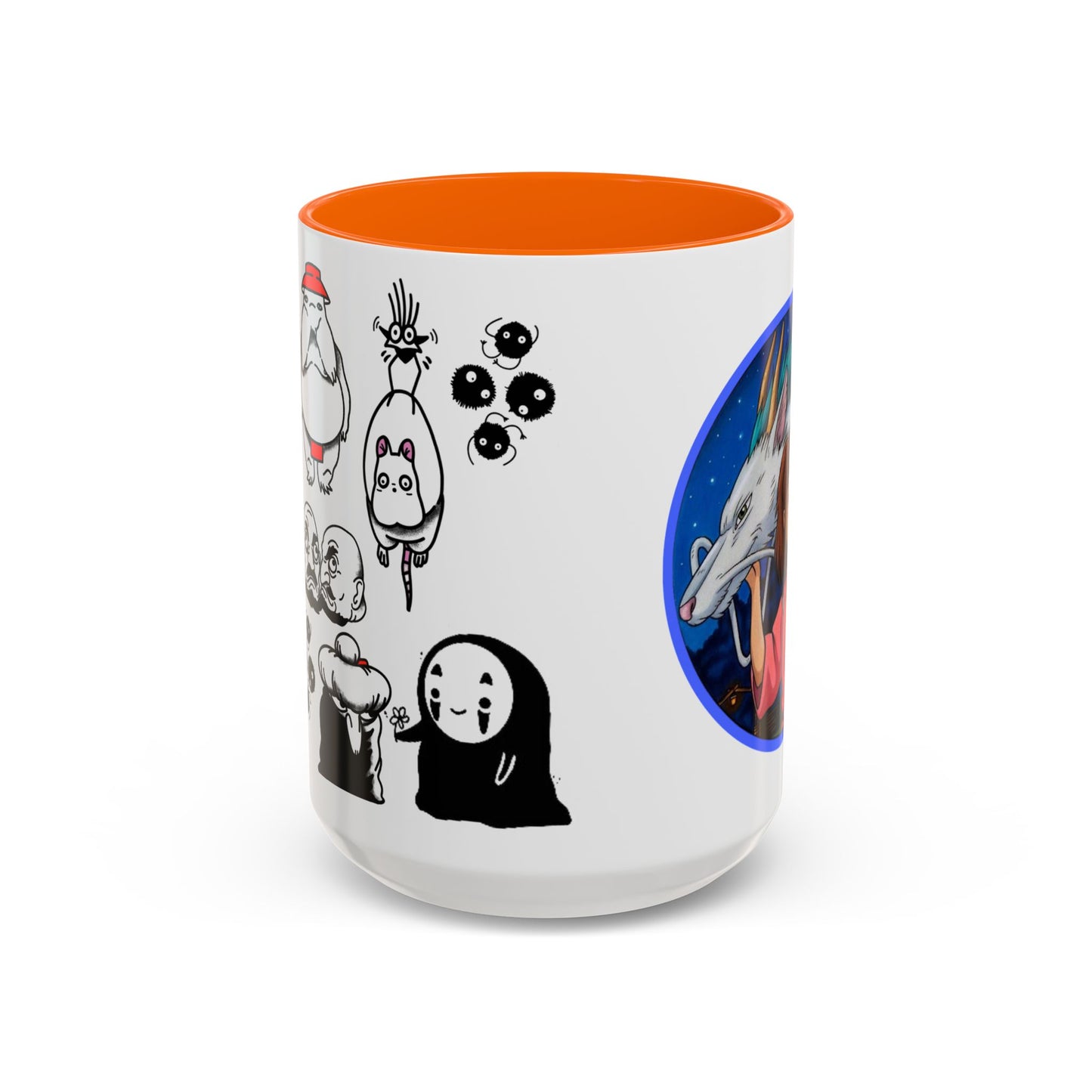 Spirited Away Moments Accent Mug – Color Handle Ghibli Cup 11oz & 15oz – Chihiro and Haku Anime Scene Gift