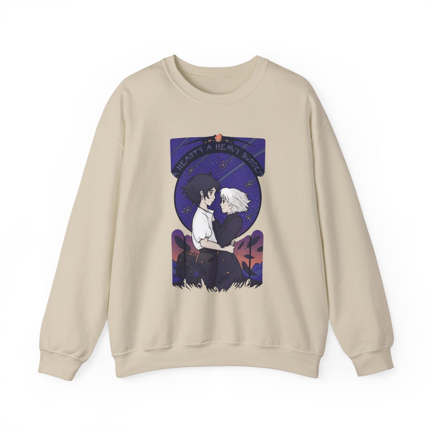 Howl and Sophie Couple Sweatshirt – 100% Cotton Studio Ghibli Pullover from Howl’s Moving Castle
