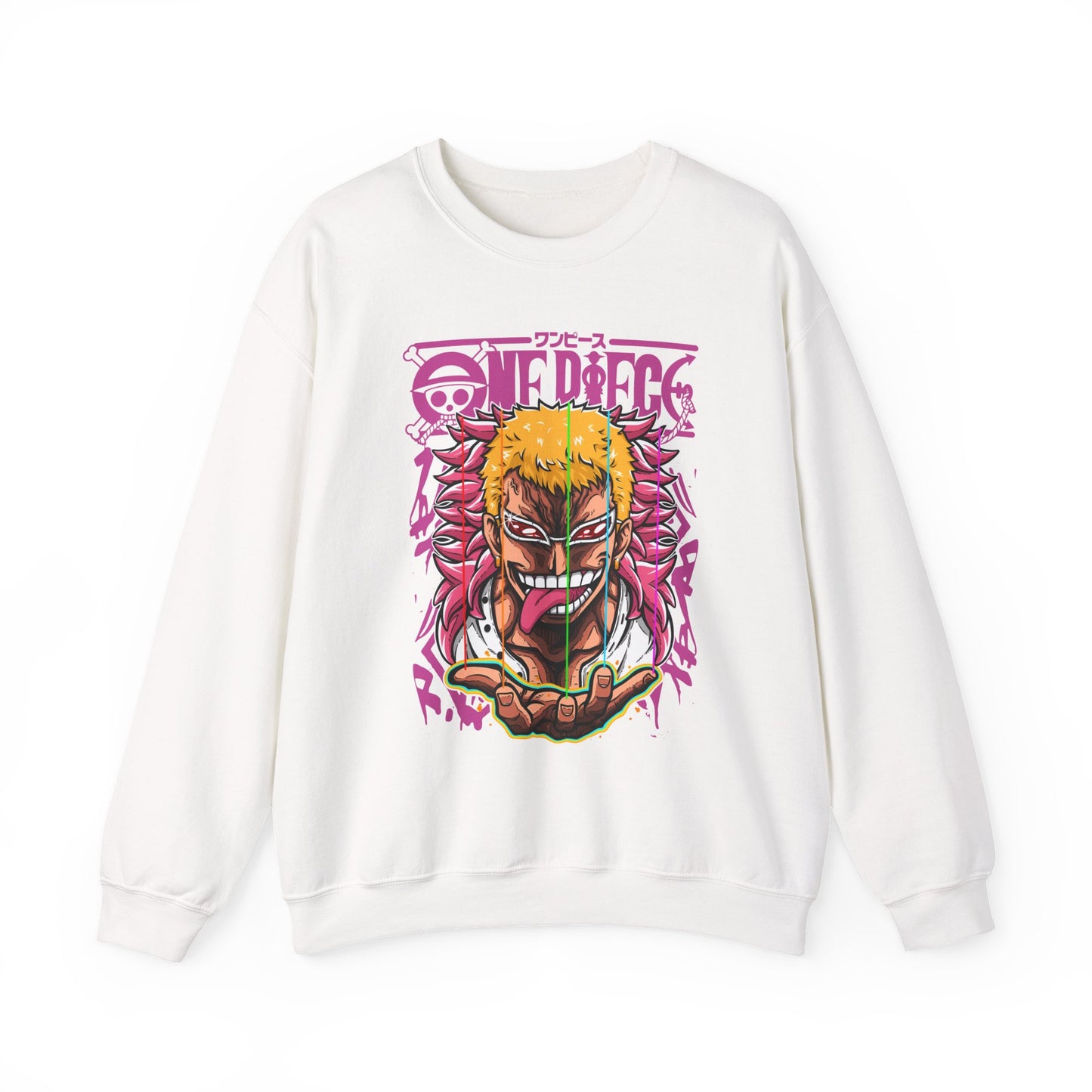 Donquixote Doflamingo Sweatshirt – One Piece 100% Cotton Pullover for Anime Fans