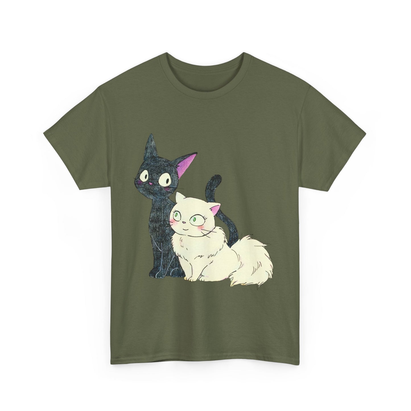 Jiji Cat Lover Shirt – Ghibli Anime Cotton Tee for Cat Fans