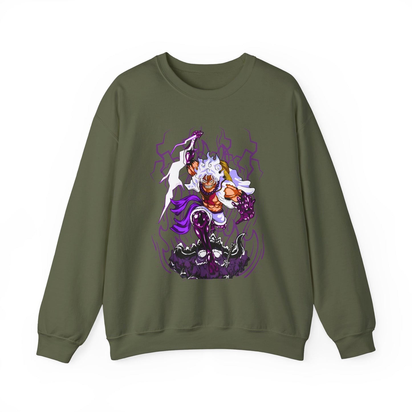 Luffy Gear 5 One Piece Sweatshirt – 100% Cotton Anime Pullover for Straw Hat Fans